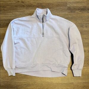 so purple quarter zip sweatshirt